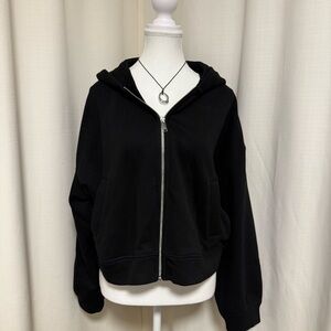 H&M Black Zip-Up Hoodie